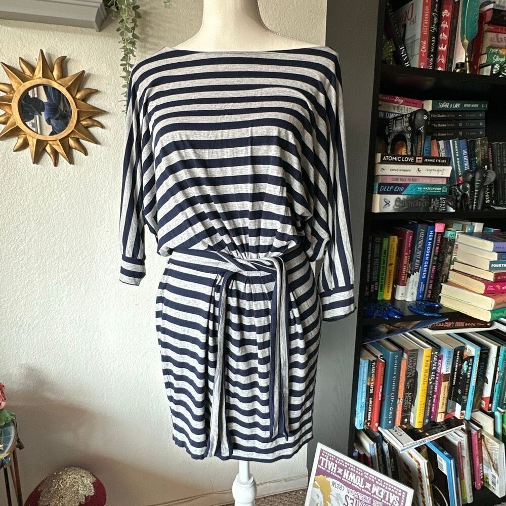 Vince. size XS Blue & Gray Striped Tunic Dress